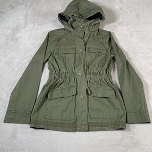 C&C California Jacket Girls 12 Hooded Utility Parka Drawstring Pockets Coat‎